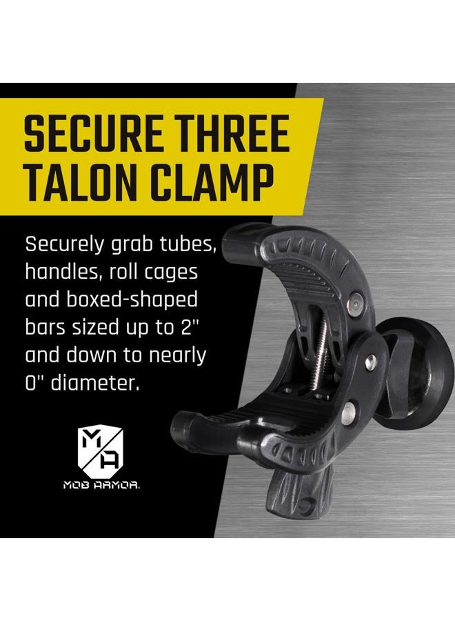 MOB ARMOR MobNetic Claw with 360° Rotation - Bar Mount for Golf Carts, Strollers, or Any enclsoed cab Vehicle with Round or Square Tubes- Universal Car Magnetic Phone Mount, Assembled in USA - Black - Image 2