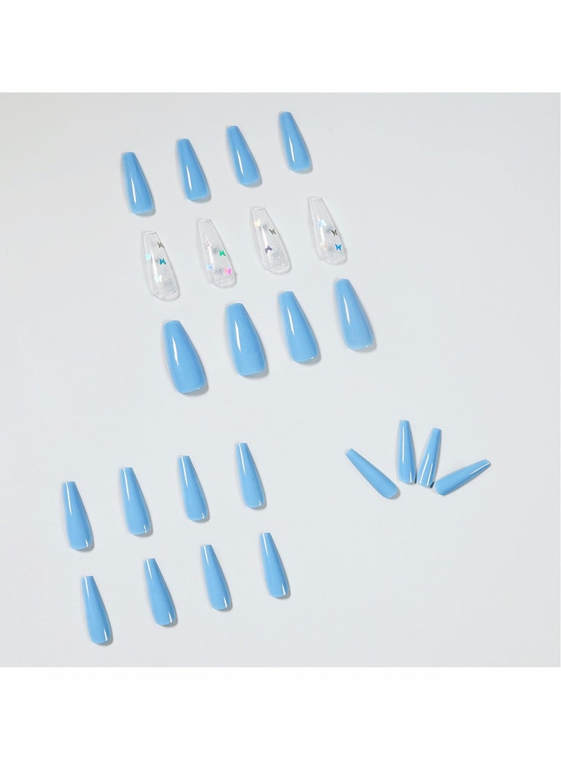 Stiletto Press on Nails Medium, Acrylic Fake Nails with Glue for Women and Girls - Image 2