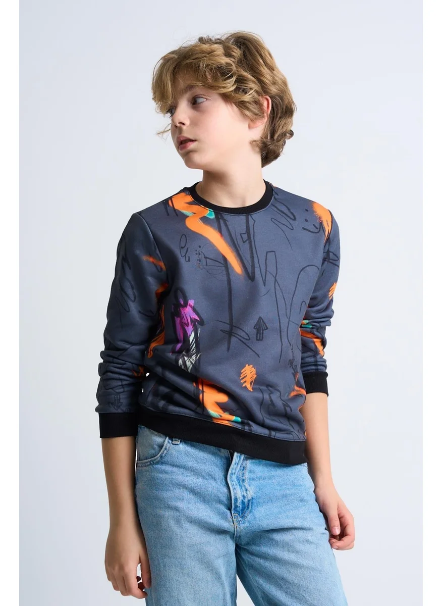 الكسندر جاردي Alexandergardi Printed Patterned Children's Sweatshirt