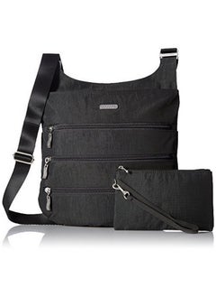 Baggallini Unisex Adult Big Zipper Travel Crossbody Cross Body Handbags Gray One Size Us  - Image 2