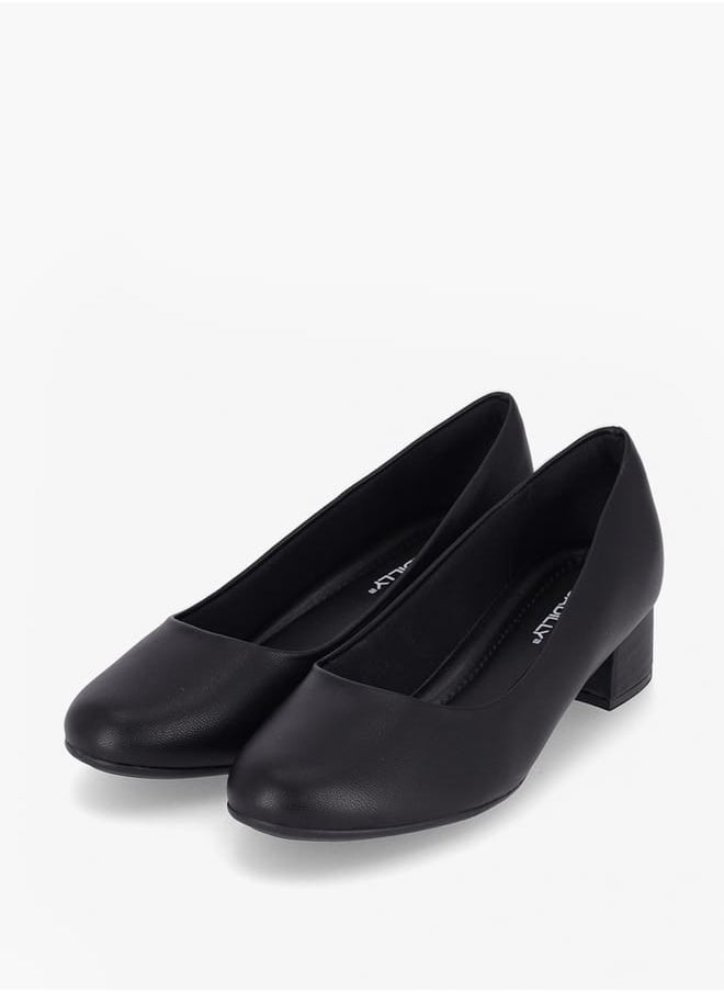 Piccadilly - Women Round Toe Slip-On Shoes with Block Heels - Image 1