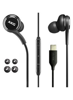 Samung AKG Earbuds for Samsung Galaxy S23 Ultra, Galaxy S23, Galaxy S22, Galaxy S21, Note 10, iPhone 15 Pro Max - Original USB Type C in-Ear Earbud USBC Headphones with Remote & Mic USB-C - Black