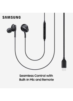 FARROBIZZ Samung AKG Earbuds for Samsung Galaxy S23 Ultra, Galaxy S23, Galaxy S22, Galaxy S21, Note 10, iPhone 15 Pro Max - Original USB Type C in-Ear Earbud USBC Headphones with Remote & Mic USB-C - Black  - Image 2