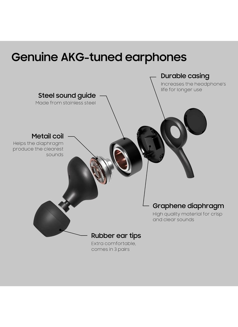 FARROBIZZ - Samung AKG Earbuds for Samsung Galaxy S23 Ultra, Galaxy S23, Galaxy S22, Galaxy S21, Note 10, iPhone 15 Pro Max - Original USB Type C in-Ear Earbud USBC Headphones with Remote & Mic USB-C - Black - Image 1