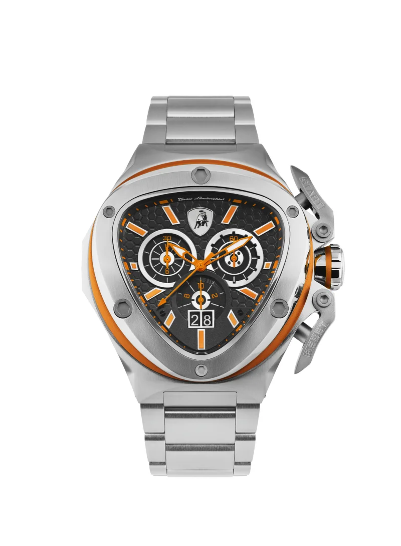تونينو لامبورجيني TL9XB-SS-B - Tonino Lamborghini SPYDER X SILV-ORAN BR Male Watch