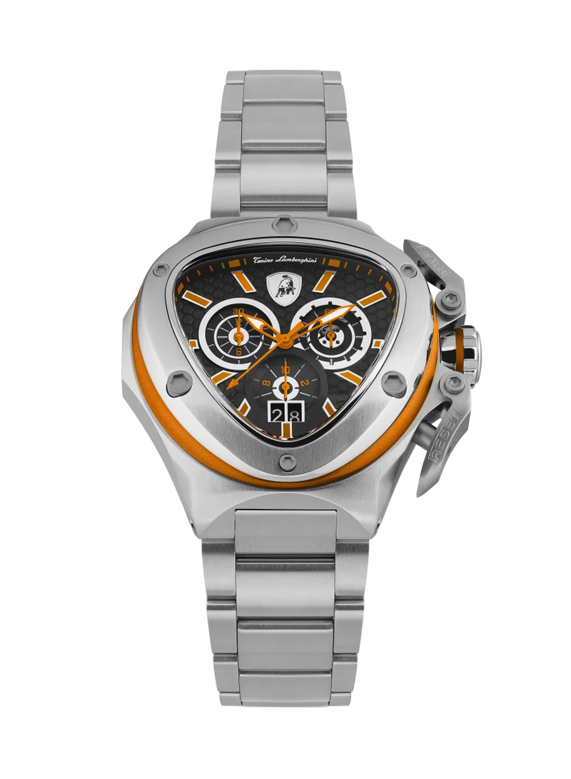 تونينو لامبورجيني TL9XB-SS-B - Tonino Lamborghini SPYDER X SILV-ORAN BR Male Watch