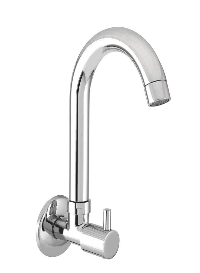 10X Brass Kitchen Sink Tap St-89441 Wall Mount Chrome Plate - Image 1