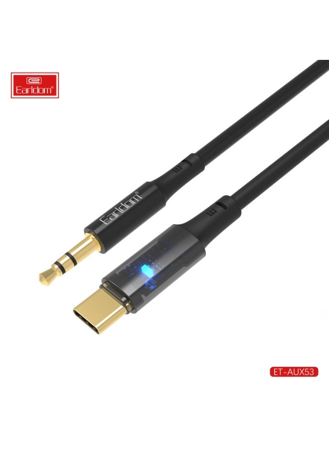 Earldom cable ET-AUX53 to Type-C 3.5mm  1.0m Black - Image 1