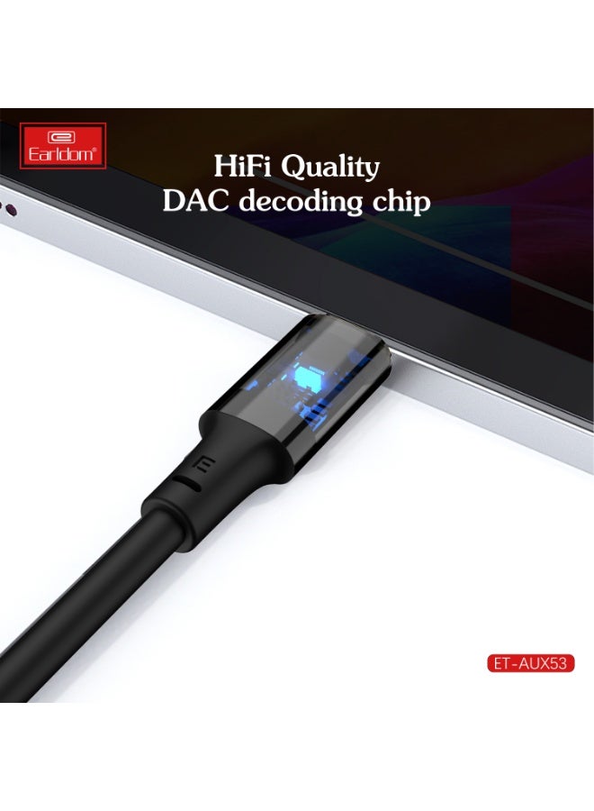 Earldom cable ET-AUX53 to Type-C 3.5mm  1.0m Black - Image 4