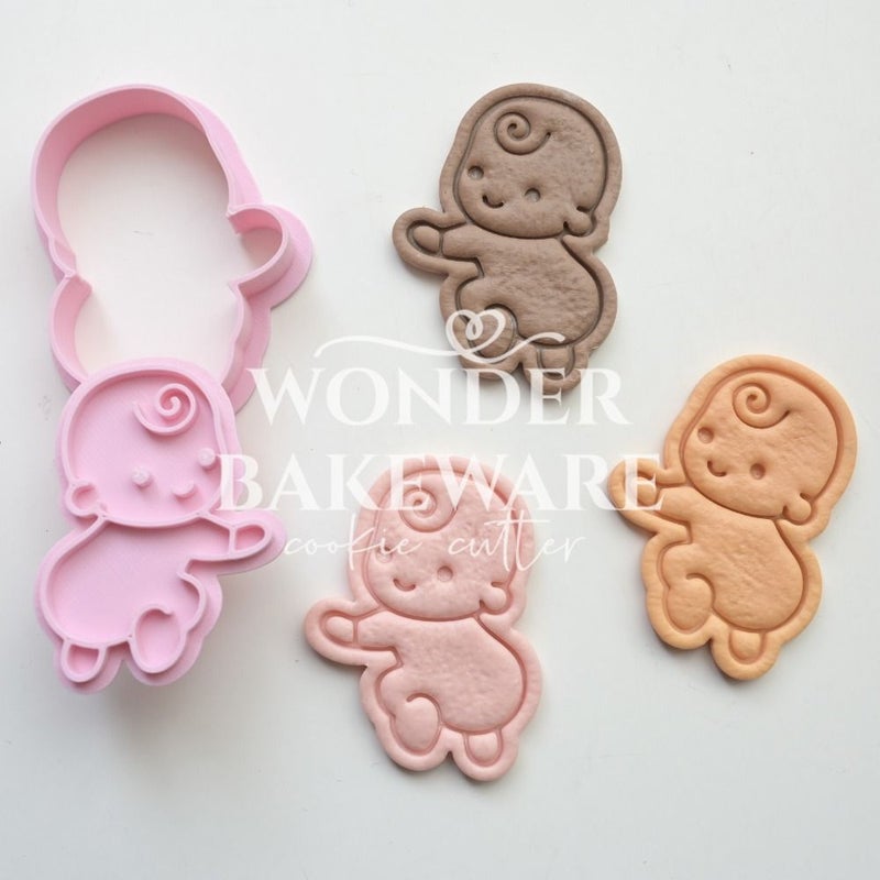 3D Baby Theme Cookie Cutter Cartoon Embosser Biscuit Baking Cutter Set for Christmas Easter - Image 1