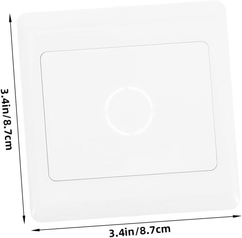 Uonlytech 6 Pcs White Junction Box Cover Weatherproof Plastic Outlet Cover for Indoor/Outdoor Use Decorative Light Switch Plates 86 Type - Image 2