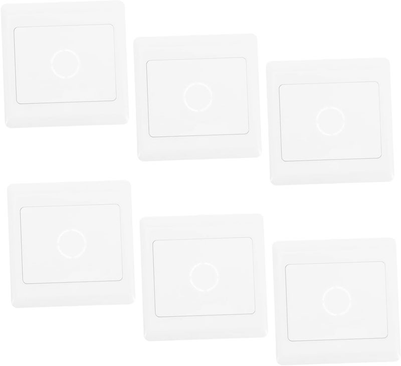 Uonlytech 6 Pcs White Junction Box Cover Weatherproof Plastic Outlet Cover for Indoor/Outdoor Use Decorative Light Switch Plates 86 Type - Image 1