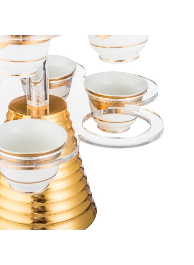 Dania ✨ A luxurious acrylic coffee cup holder with a gold base – holds 12 cups to organize your hospitality in style ☕👑 - Image 3
