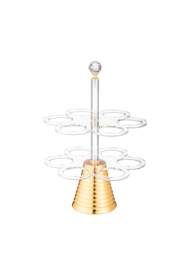 Dania ✨ A luxurious acrylic coffee cup holder with a gold base – holds 12 cups to organize your hospitality in style ☕👑 - Image 2