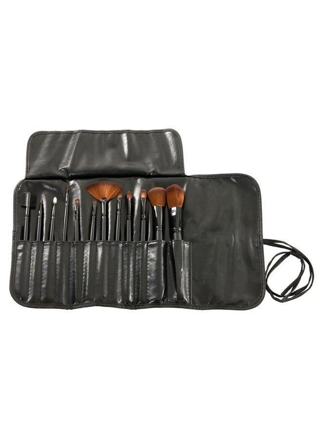 Mash 12Pc Studio Pro Makeup Make Up Cosmetic Brush Set Kit W Leather Casefor Eye Shadow Blush Concealer Etc - Image 1