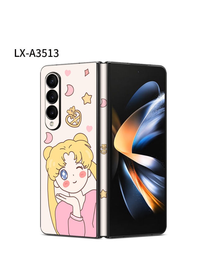 Suitable For Samsung GalaxyZfold4 Back Film Edging Protective Film Sticker SM-F9360 Folding Screen Personality-Color:LX-A3513-Dimensions:For Samsung Fold2 One-part Front Frame (3M)