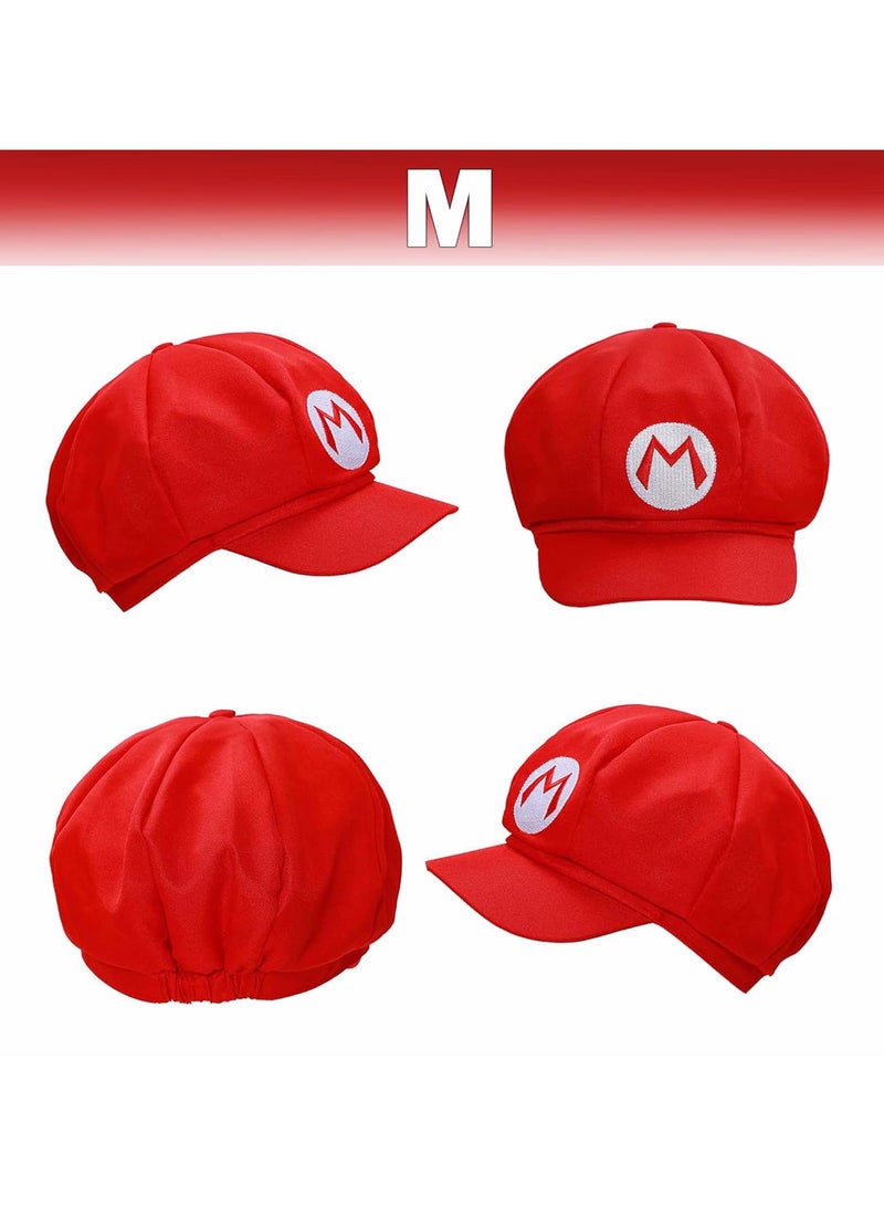 Super Mario Costume Kits Men Mario Hat White Gloves Mustache ons Carnival Free Size Adults For Party - Image 3
