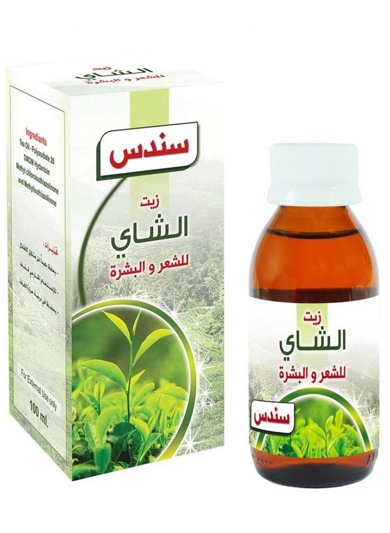 سندس زيت الشاي للشعر والبشرة من سندس 100 مل - Image 1