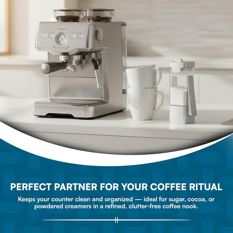 Honey Can Do Honey-Can-Do Zevro Plastic Sugar N More Dispenser - Silver/Transparent - Image 5