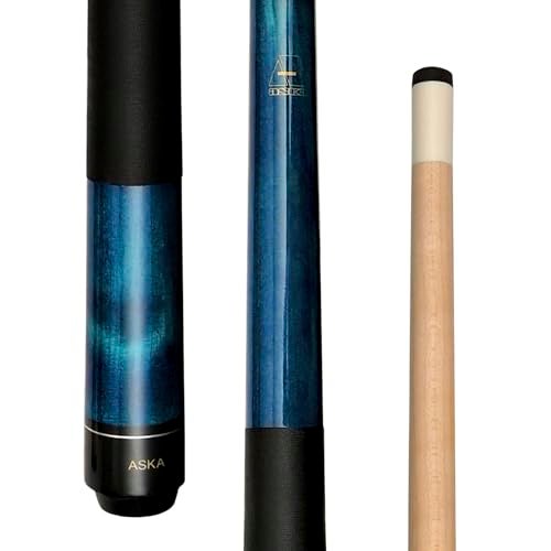 ASKA Short Kids Cue Stick, Canadian Hard Rock Maple, 13mm Hard Tip (LEC with Wrap, 36 Inches) - Image 1