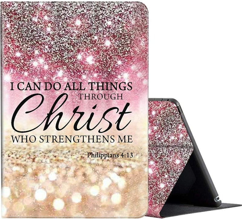 FUYOCWE Case for Kindle 10th Generation (2019 Version) 6" E-Reader, Multi-Angle Folio Stand Anti Slide Smart Protective Cover Case (Not fit Kindle Paperwhite/Kindle Oasis)- I can do All Things Through Christ - Image 1