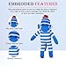Made By Aliens Adorable Sock Monkey The Original Traditional Hand Knitted Stuffed Animal Toy Giftfor Kids Babies Teens Girls and Boys Baby Doll Present Puppet 16 Blue - Image 4