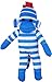 Made By Aliens Adorable Sock Monkey The Original Traditional Hand Knitted Stuffed Animal Toy Giftfor Kids Babies Teens Girls and Boys Baby Doll Present Puppet 16 Blue - Image 2