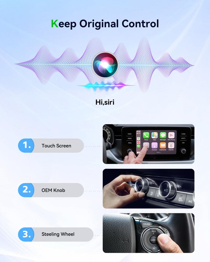 Spedal Mini Wireless CarPlay Adapter for iPhone, Compact 2-in-1 Android Auto Adapter with Fast Auto-Connect, Stable Low-Latency Wireless Performance, Plug & Play - Image 5