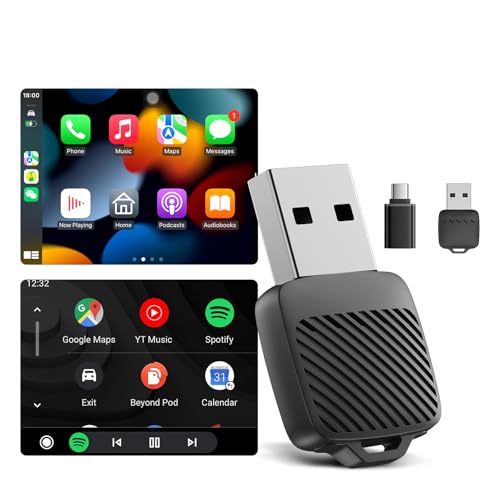Spedal Mini Wireless CarPlay Adapter for iPhone, Compact 2-in-1 Android Auto Adapter with Fast Auto-Connect, Stable Low-Latency Wireless Performance, Plug & Play - Image 1