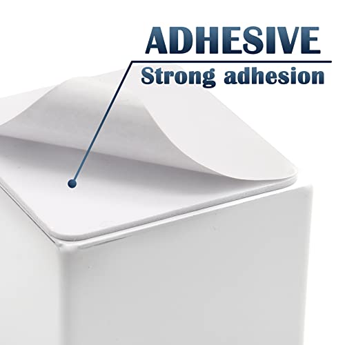 Bonsicoky 4 Pcs Self-Adhesive Furniture Bed Risers, Square Heavy Duty Carbon Steel Table Sofa Risers Adds 2" Height with Felt Pad,White - Image 3