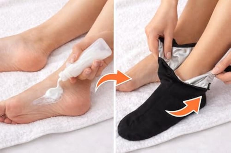 Foot Sauna Socks, Innovative Heat Reflective Lining Helps Soften Rough Skin and Deeply Moisturize Feet, Perfect for Home Care and Get Smooth Feet Easily. - Image 5