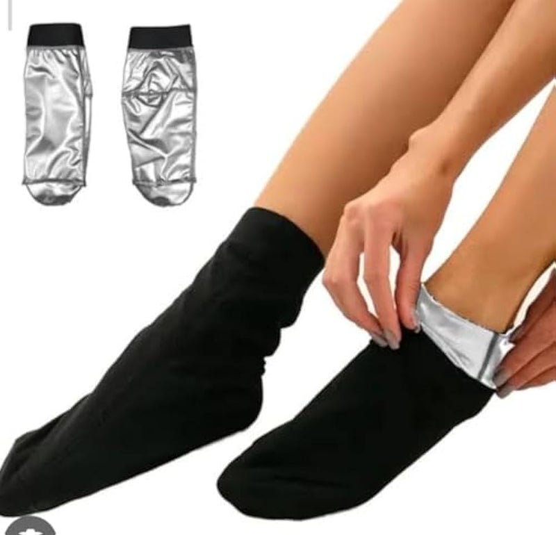 Foot Sauna Socks, Innovative Heat Reflective Lining Helps Soften Rough Skin and Deeply Moisturize Feet, Perfect for Home Care and Get Smooth Feet Easily. - Image 1
