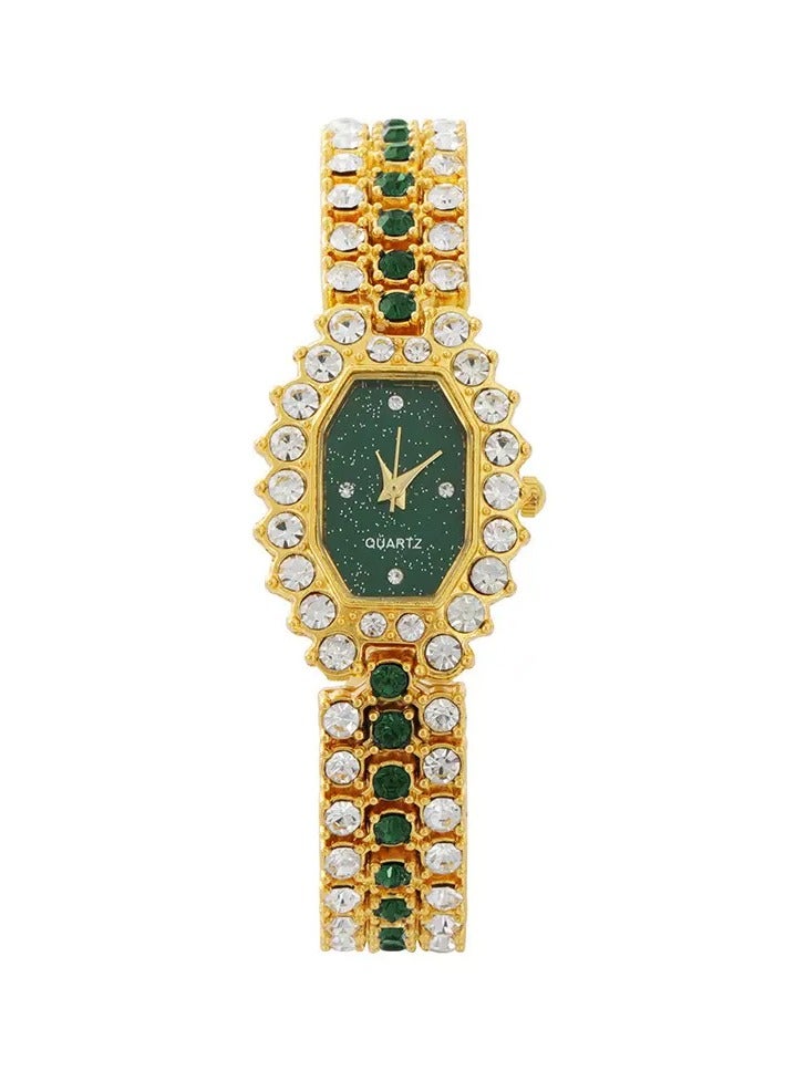 Women's Quartz Watch - Green & Gold, Gift For Women - Image 3