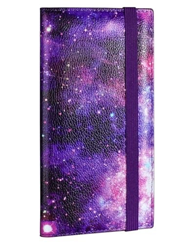 Zreal Checkbook Cover for Men & Women, Premium Vegan Leather Checkbook Holder Slim Wallets for Top & Side Tear Duplicate Checks with RFID Blocking (Starry) - Image 1
