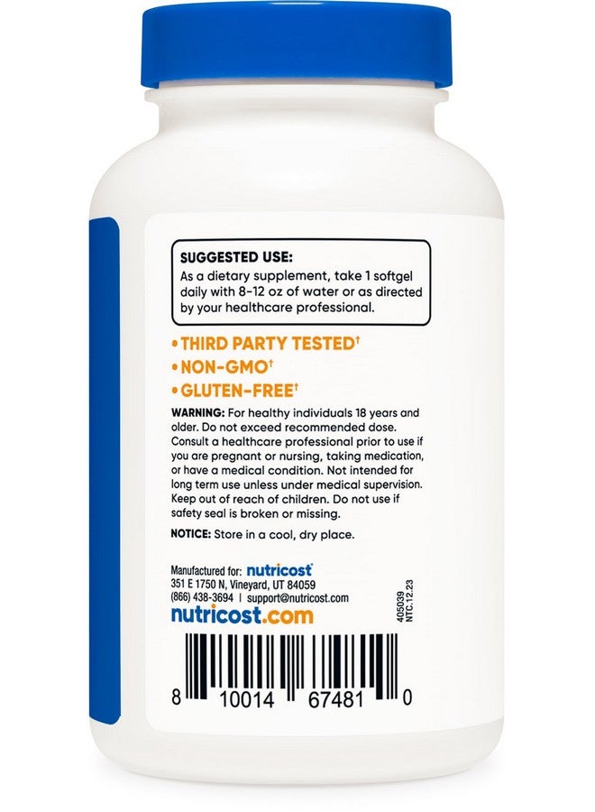 Nutricost Vitamin A 25000 IU, 500 Softgels, Non-GMO, Gluten Free - Image 4