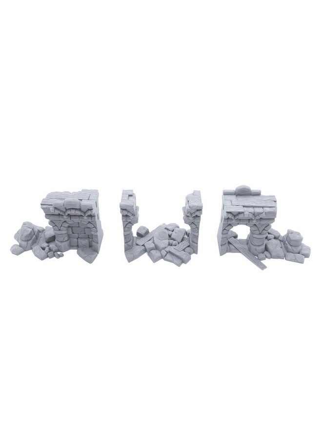 EnderToys Ruined Town Modular Walls II - DND Terrain, 28mm Miniature Wargaming, Tabletop Wargame Scenery - Image 4