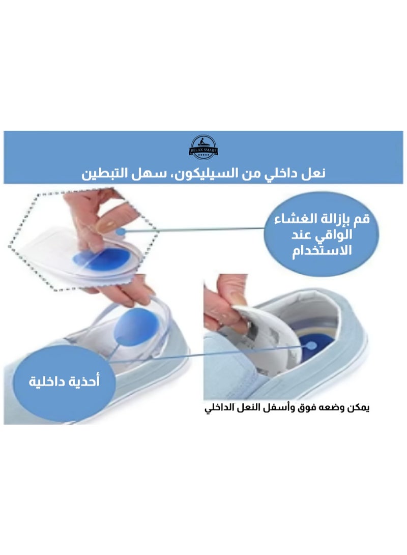 ريلاكس سمارت نعل سيليكون طبي على شكل كوب لتدعيم الكعب – وسادة جل ماصة للصدمات لتخفيف آلام القدم وبسط القدم وتوفير الراحة اليومية - Image 2