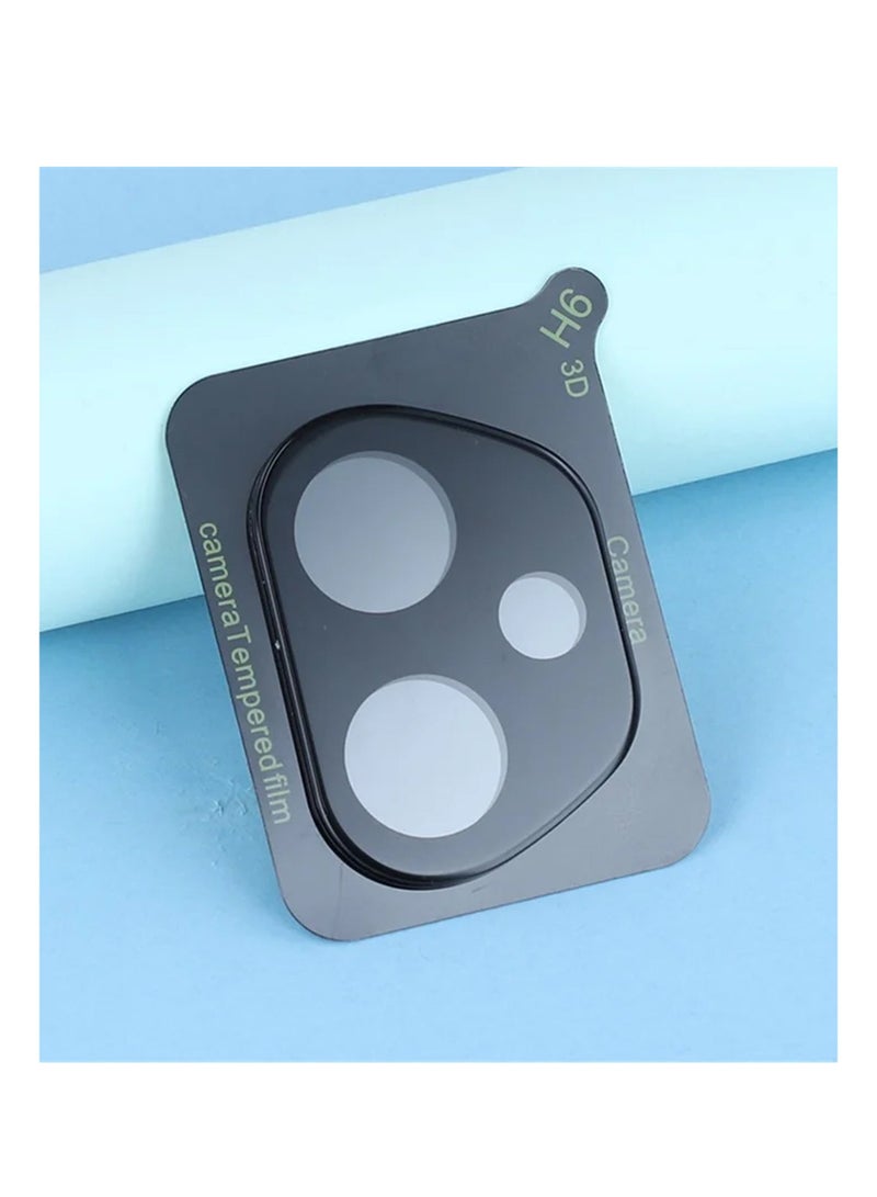 Tempered Glass 3D Camera Lens Protector For Honor 400 5G  - Black - Image 2
