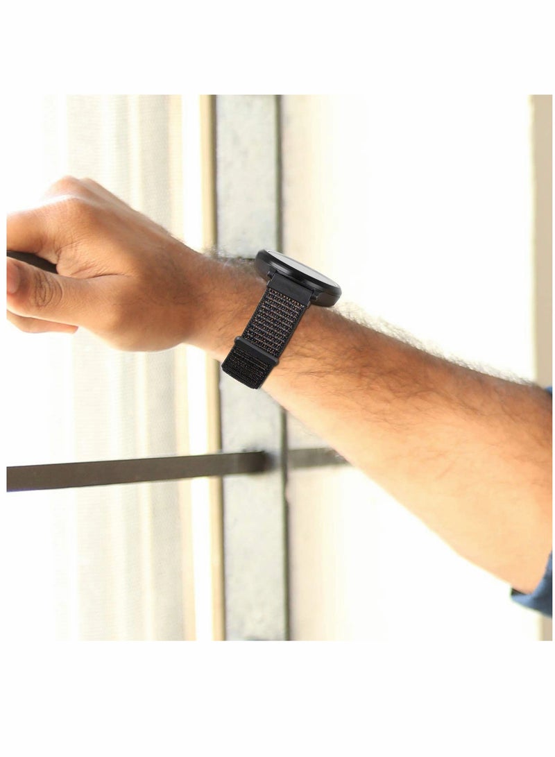 KASTWAVE 22mm Soft Nylon Watch Bands Compatible for Samsung Galaxy Watch 46mm/Samsung Galaxy Watch 3 45mm/Gear S3 Frontier/Classic, Sport Strap Wristband Replacement Bracelet for Women Men (black) - Image 4