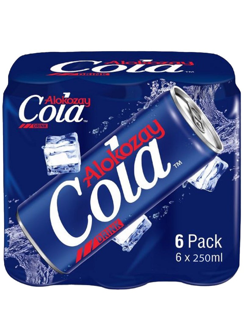 Alokozay Cola Soft Drink Cans 6 x 250ml - Image 1