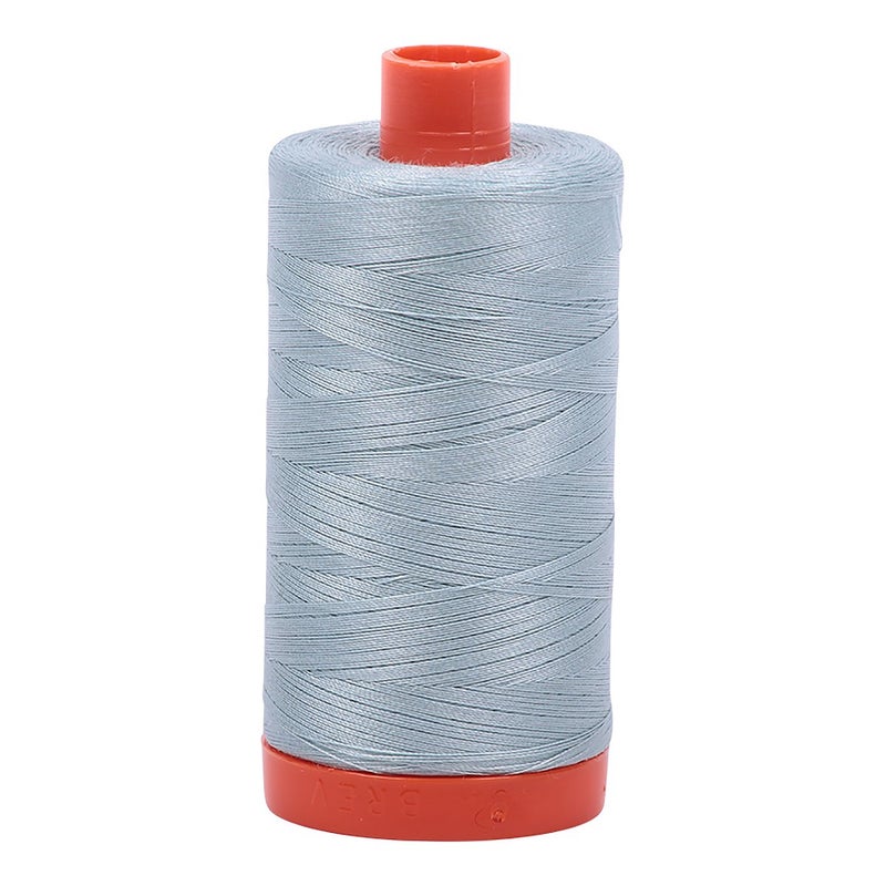 Aurifil A10502847 Solid 50wt 1422yds Bright Grey Blue Mako Cotton Thread
