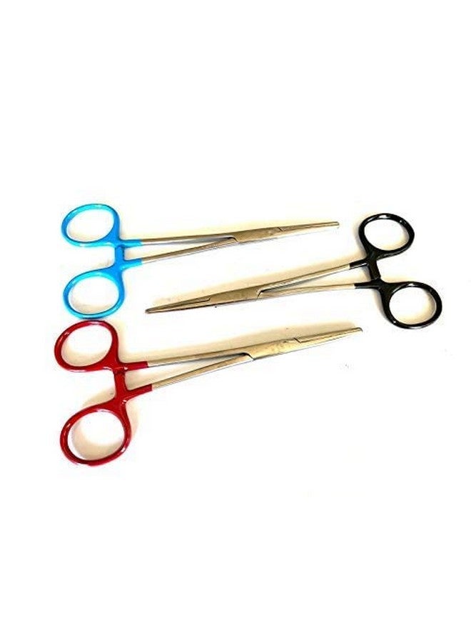 ميد تول كماشة سحب شعر الأذن/الأنف للحيوانات الأليفة، ملقط قفل، 5.5 بوصة (14 سم)، مستقيم (أزرق)