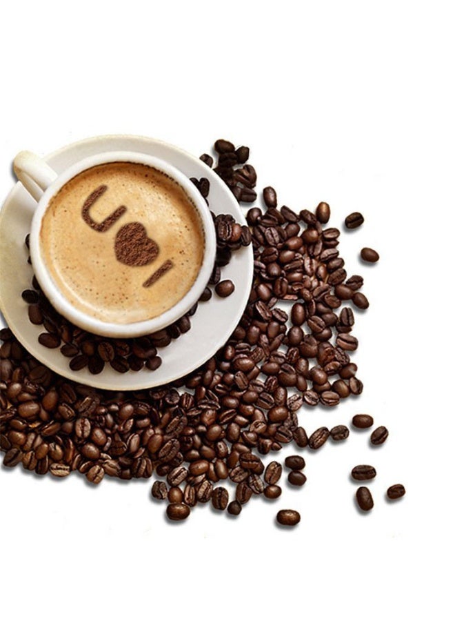 16 Pcs Foam Latte Art Stencils for Latte Cappuccino Coffee Decorating Tools - Image 4