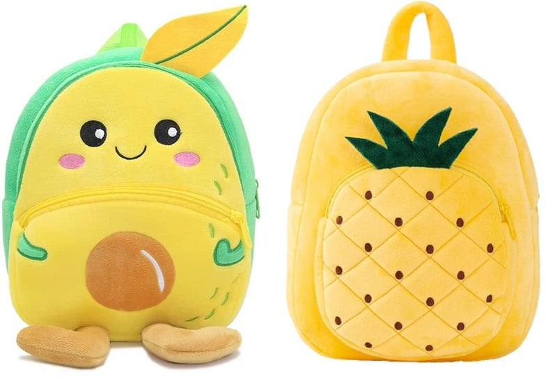blue tree Cute Boy's and Girl's Plush Bag Medium Quality Full Embroidery Designs Mini Travel Backpack Mango (Mango-Pineapple) - Image 5