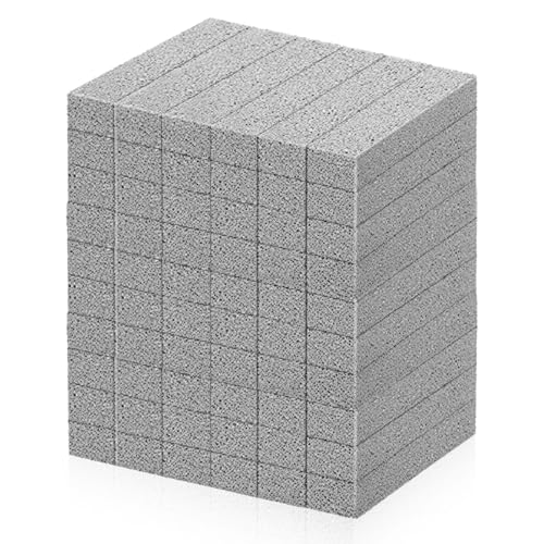 AOKLIT 60 Pcs Pumice Stone for Toilet Cleaning Bowl, Pumice Scouring Stick Pad Hard Water Stain Remover,Cleaning Stones for Toilet, Stove, Oven, Bathroom, Grill, Kitchen, Sinks - Image 1