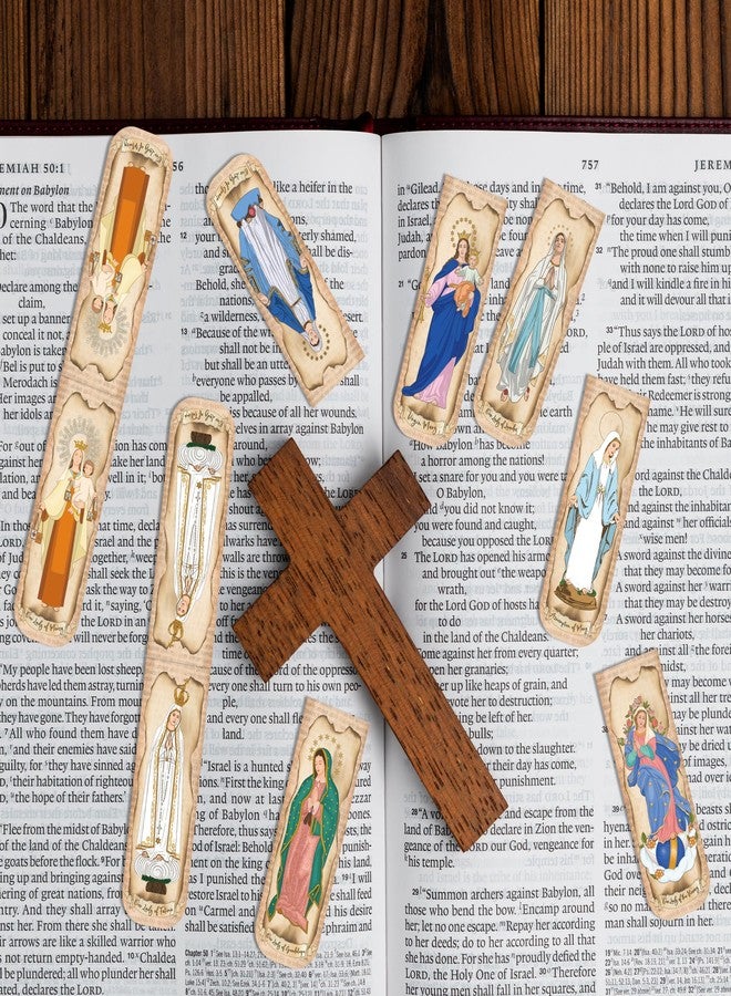 RUBOAOA 30PCS Magnetic Virgin Mary Bookmarks, Catholic Book Marks Featuring Our Lady of Guadalupe, Our Lady of Fatima, Religious Bible Page Markers Gifts for Women Men, Church Accessories - Image 5