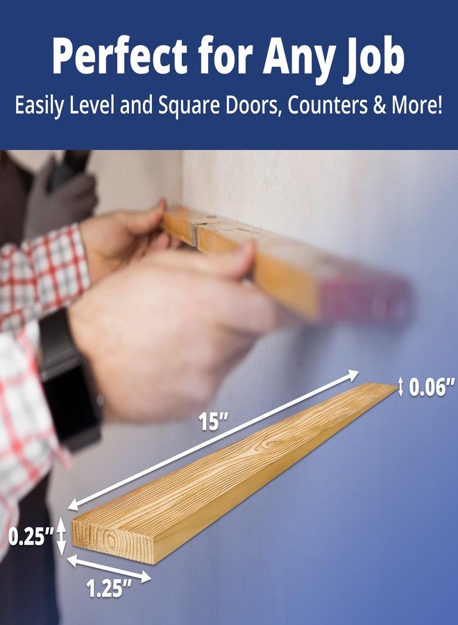 Pro Project Supply Pro Projects Extra Long 15in Tapered Cedar Wood Shims 13 Pack. Perfect Weather Resistant Home Improvement Tool for Installing Doors Windows & Cabinets Leveling Floors & DIY Remodeling Projects - Image 3
