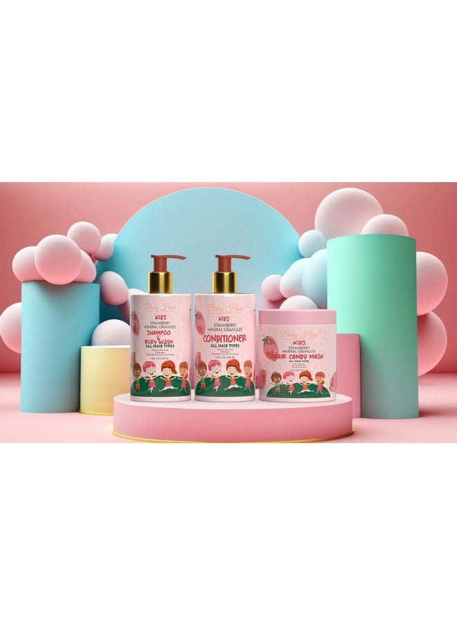 Kids: Vegan Strawberry & Mineral Granules Shampoo & Body Wash Ph- Balanced Sulfate-Free (Shampoo | Conditioners | Hair Candy Mask) - pzsku/ZA43999AF78DA1D93DD76Z/45/_/1730799022/05593b72-8e27-4157-bceb-2989b55daa71