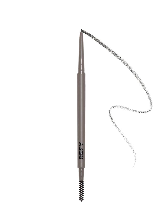 REFY Brow Pencil Dark - Dark Brown With a Cool Tone, Ultra-Fine Precision Brow Pencil, Hair-Like Strokes, Long-Wearing Definition, Built-In Spoolie, 0.002 oz / 0.06 g - Image 1