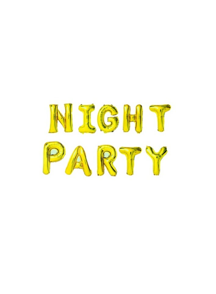 ITALO NIGHT PARTY GOLD COLOUR FOIL BALLOON FOR PARTY DECORATION 16 INCH SIZE - Image 1